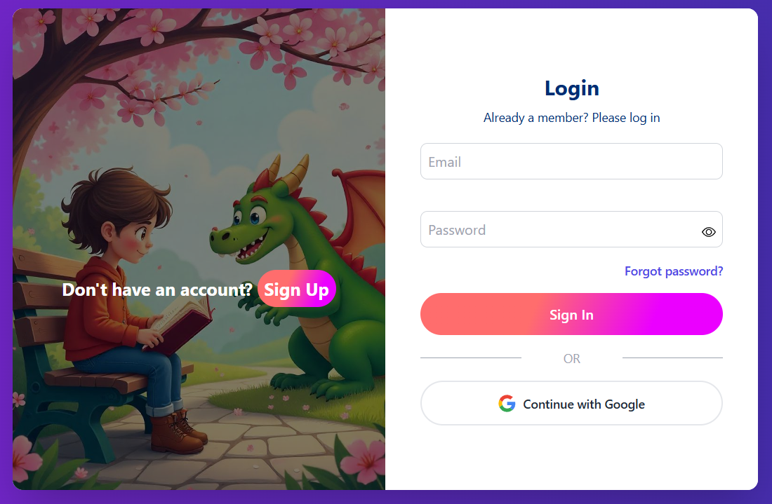 Login Form UI Screenshot